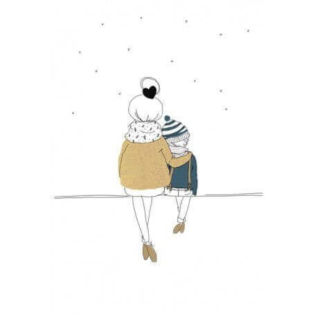 Illustration d'une maman et d'un enfant