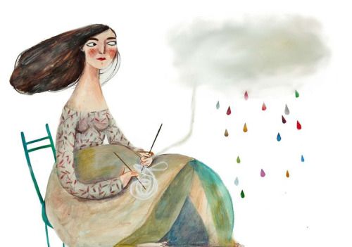 Illustration d'une femme vivant une dépression post-partum