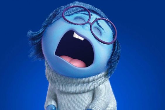 Personnage du film Vice Versa de Pixar, en train de pleurer, qui peut être une manifestation d'analphabétisme émotionnel
