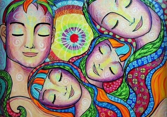 Illustration d'une famille heureuse