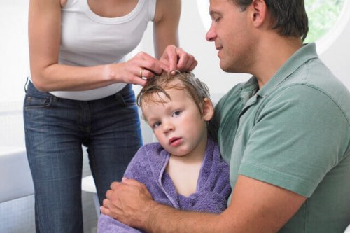 enfant avec poux