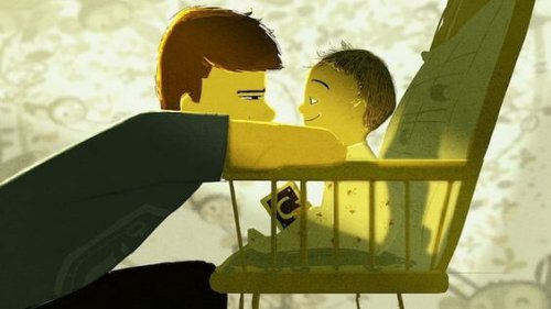 Papa écoute son fils