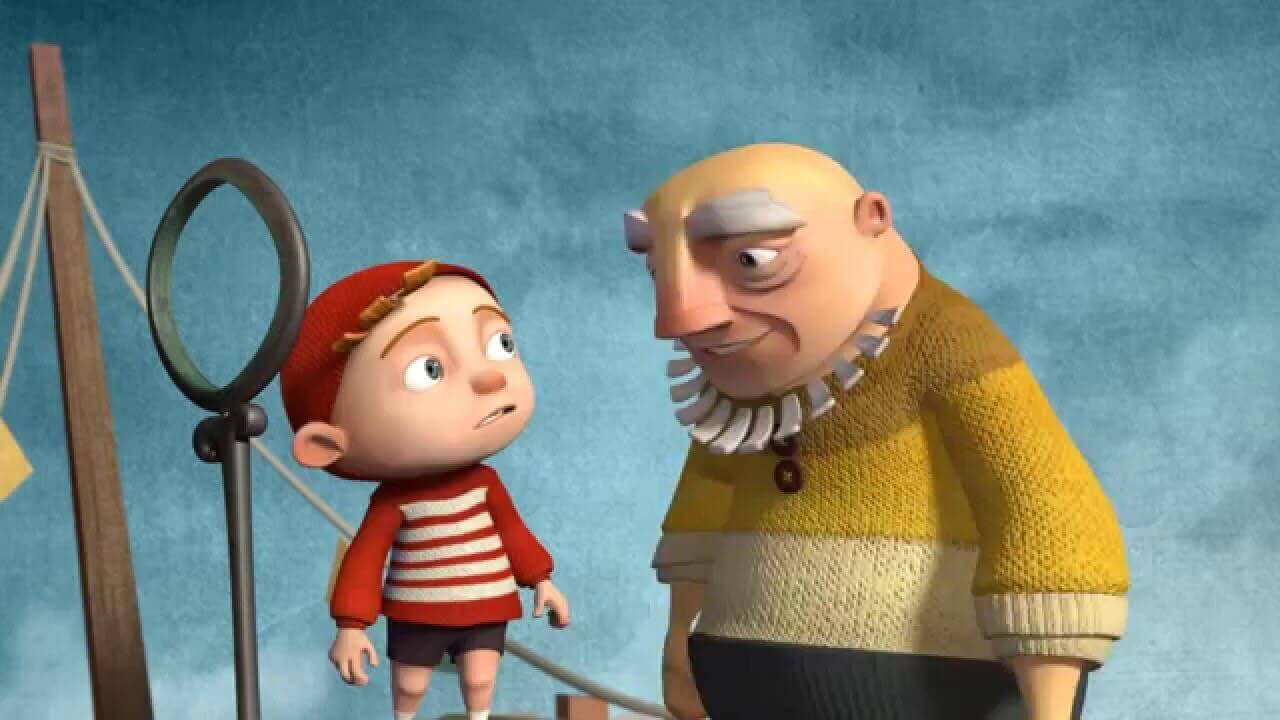 Le grand-père initie l'enfant.