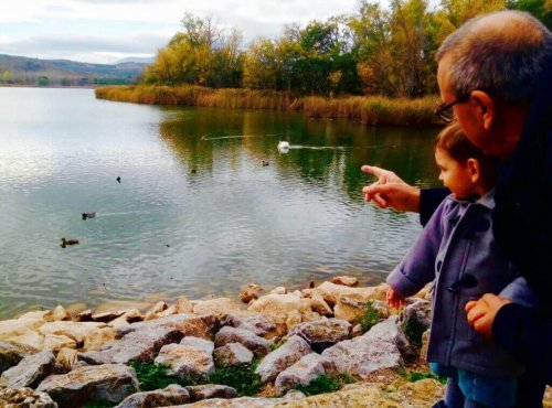 enfant calmes avec son père