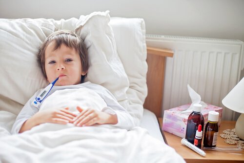 enfant malade de la coqueluche