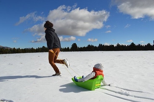 jeux dans la neige