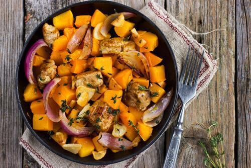 du poulet aux courgettes