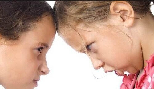 Il arrive parfois que les frères et soeurs s'entendent mal et se bagarrent entre eux.
