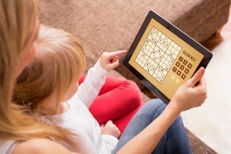 Jeu de sudoku sur une tablette