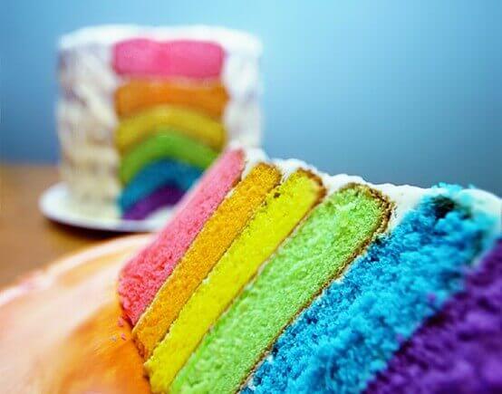 gâteau arc en ciel