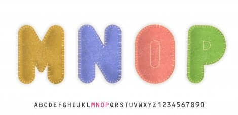 Travaux manuels en feutre : confection de lettres