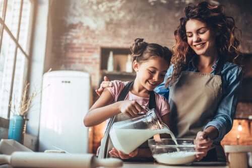 Les nutriments dans l'alimentation d'une enfant