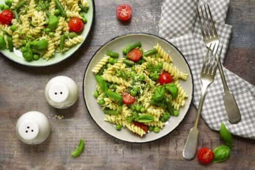 Recette de pâtes aux légumes