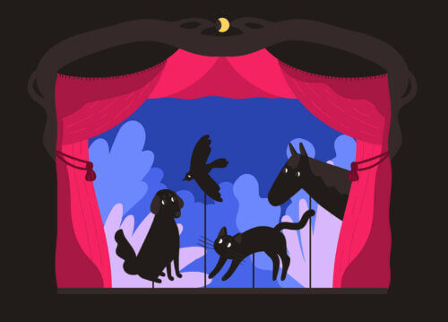Des animaux dans un théâtre d'ombres.