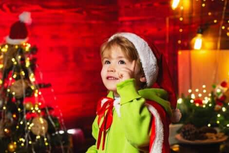 Un enfant à Noël.