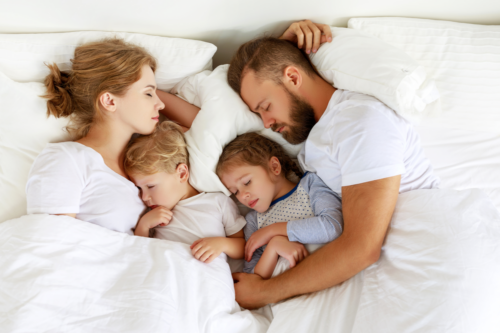 Vous aimez toujours dormir avec vos enfants même s'ils sont grands?