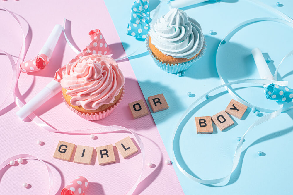 cupcakes gender reveal