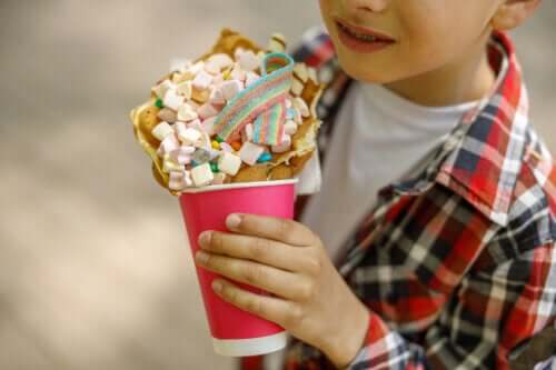 Boissons et aliments malsains pour les dents des enfants
